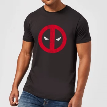 image of Marvel Deadpool Cracked Logo T-Shirt - Black - 3XL - Black