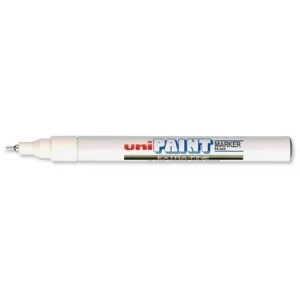 image of Uni PX-20 Paint Marker Fine Bullet Tip 1.2mm Line Pack of 12 White