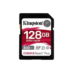 Image of Kingston Technology Canvas React Plus 128GB SD UHS-II Class 10