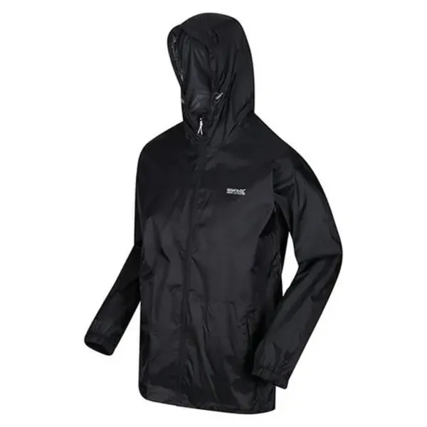 image of Regatta Mens Pack It III Waterproof Breathable Packable Jacket Coat XL - Chest 43-44' (109-112cm) BLACK RMW281-800-XL