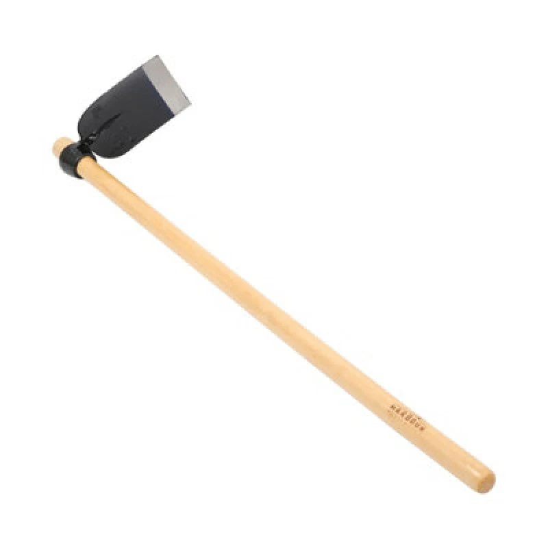 Image of Harbour Housewares Heavy Duty Garden Digging Hoe 110Cm Wood Handle Azada Style Forged Steel Head For Landscaping & Root Removal