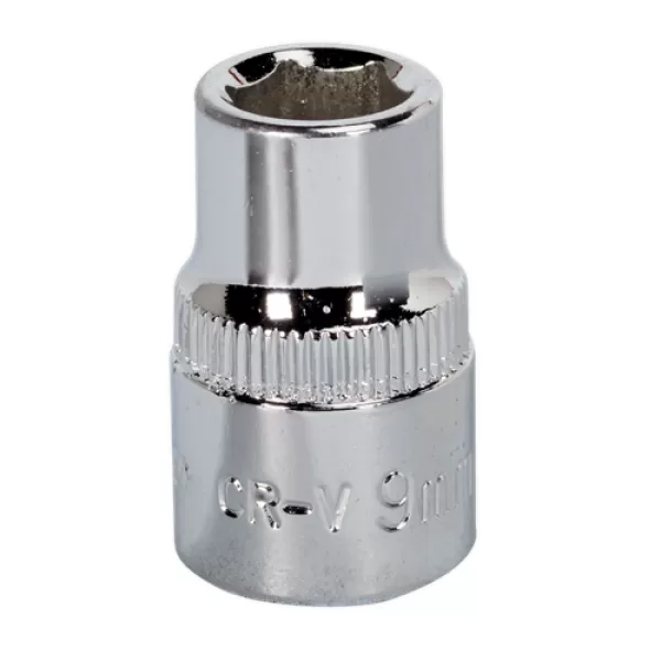 image of Genuine SEALEY SP3809 WallDrive&#174; Socket 9mm 3/8Sq Drive Fully Polished