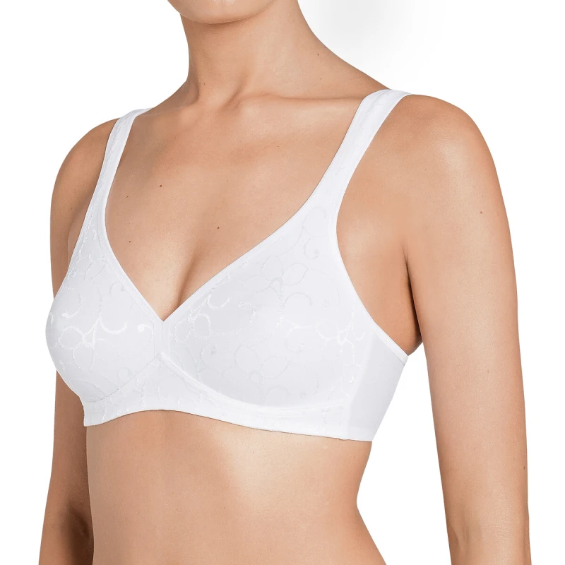 Image of Triumph Elegant Cotton Bra Without Underwiring White Polyamide 40B