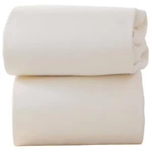 Image of Clair de Lune Pack of Two Fitted Pram/Crib Sheets - Cream