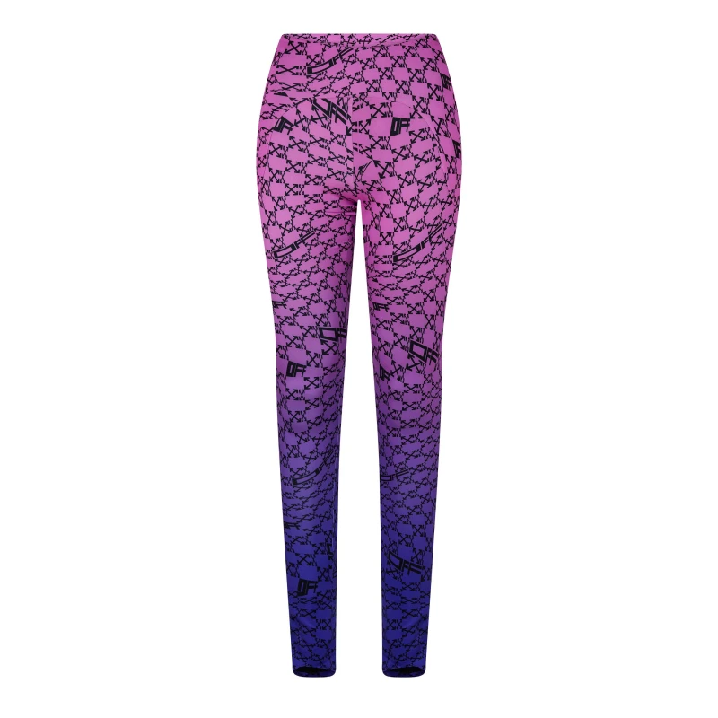 Image of Off White Womens Performance Tights Fuschia/Black female 8 (XS)