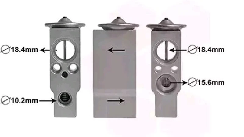 Image of VAN WEZEL 52001130 Expansion Valve Expansion Valve,air conditioning (183)