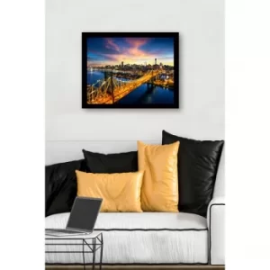 Image of SC0659 Multicolor Decorative Framed MDF Painting