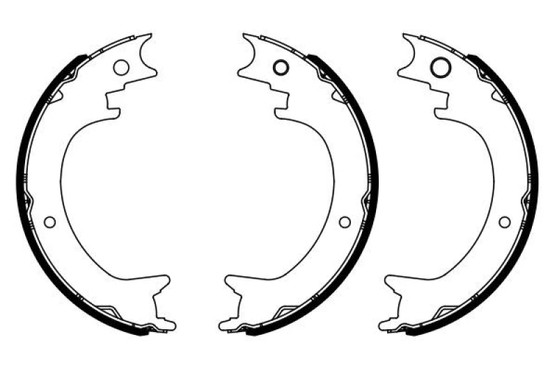 Image of Bosch 0 986 487 945 Handbrake Shoes Brake Shoe Set,parking brake (1419)