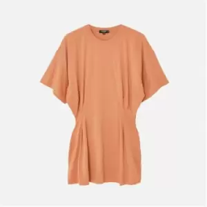 Image of Missguided Petite Cinched Waist T Shirt Dress - Neutral