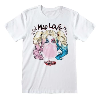 image of Batman - Harley Quinn Mad Love Unisex Large T-Shirt - White