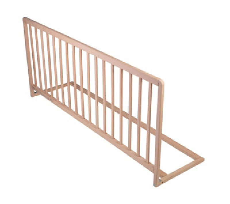 Image of Safetots Extra Wide Extra Tall Wooden Bed Guard, Natural, 60Cm High X 140Cm Wide, Toddler Bedrail For Safety
