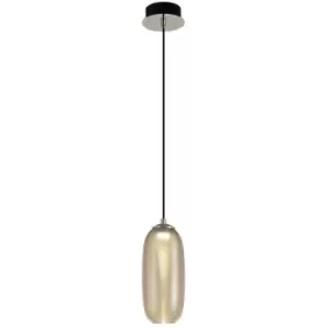 image of Ceiling Pendant, 1 x 8W LED, 4000K, 720lm, Champagne, Black - Luminosa Lighting