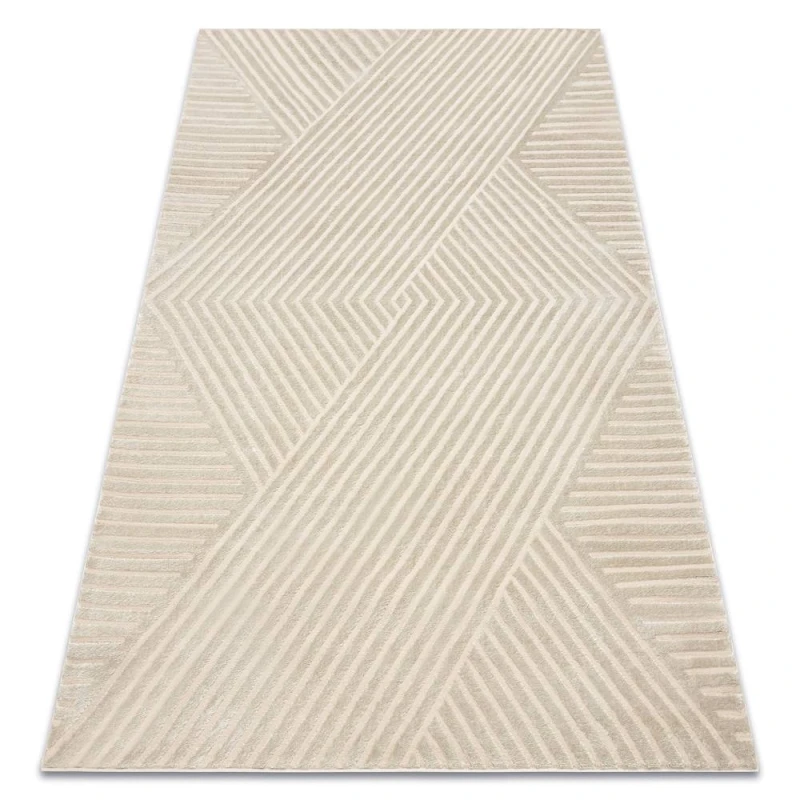 Image of RugsX Carpet Balance 1503 Taupe - Geometric, Structural, Glamour 120X170 Cm