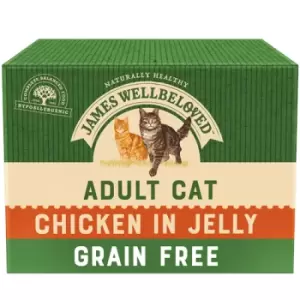 Image of James Wellbeloved Grain Free Adult Chicken Cat Food 12 x 85g