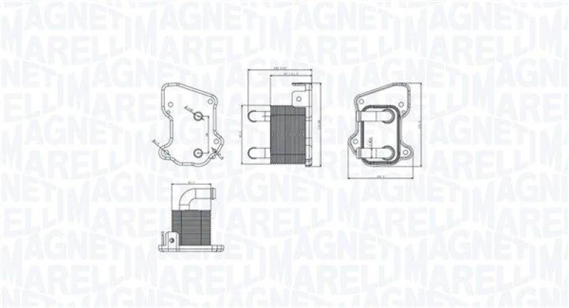Image of MAGNETI MARELLI Engine oil cooler MAGNETI MARELLI 350300002200