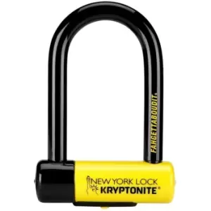 image of Kryptonite New York FAHGETTABOUDIT Mini D Lock Sold Secure Diamond - Black