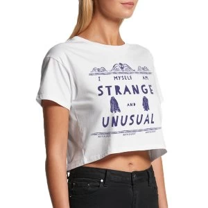 Image of Beetlejuice - St And Unusual Womens Large Crop Top - White