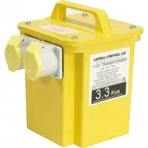 image of Carroll and Meynell 110v Portable Transformer 3.3Kva 240v