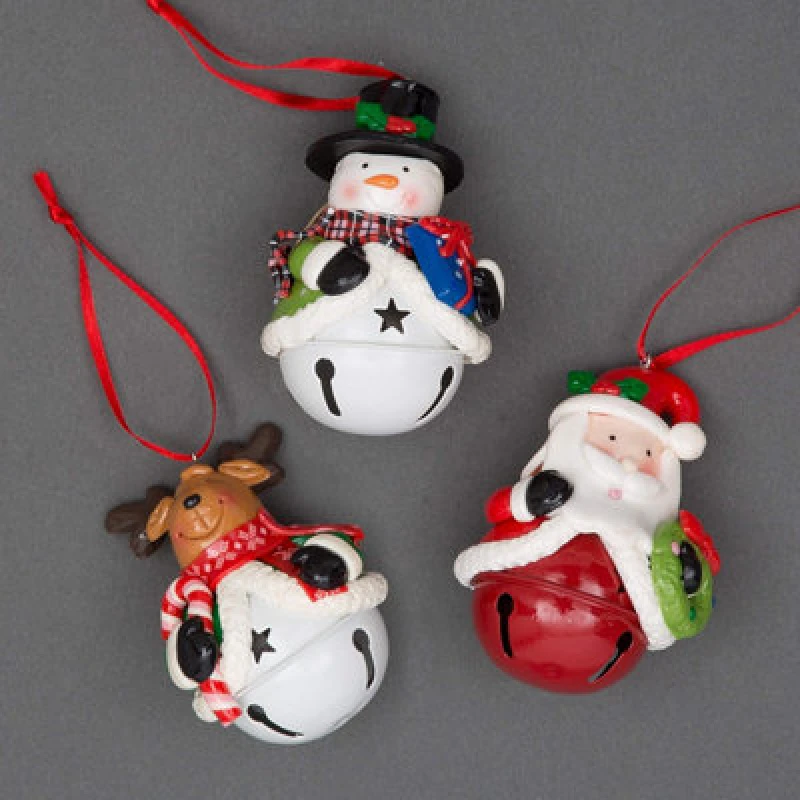 Image of Shatchi Christmas Tree Hanging Decorations Homes Decorated with Cup Cake Candy Santa Snowman Teddy Xmas Tree Wall 3pc Red