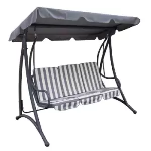 Image of Silver & Stone Windsor Premium Outdoor Padded Garden Swing Bench - 201 x 123 x 172cm TJ Hughes