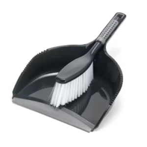 Image of Addis Comfigrip Dustpan and Brush, Black