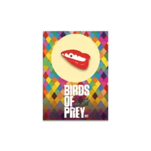 image of Harley Quinn Birds of Prey Collectable Pin Badge - Lips