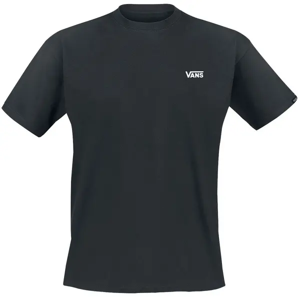 Image of Vans Black Left Chest Logo T-Shirt Black Male L 164849UK