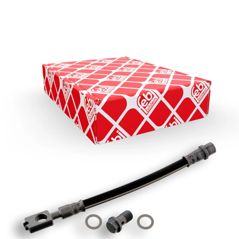 Image of FEBI BILSTEIN 31408 Brake Hose Rear Axle Right, with banjo bolt Brake Hose (83)