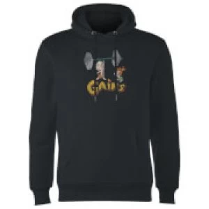 image of The Flintstones Distressed Bam Bam Gains Hoodie - Black