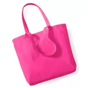 image of Westford Mill Organic Cotton Shopper Bag - 16 Litres (One Size) (Fuchsia)