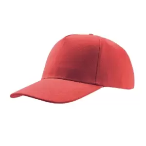 Image of Atlantis Liberty Five Heavy Brush Cotton 5 Panel Cap (One Size) (Red)