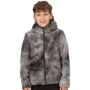 Image of Regatta Boys Spyra III Hooded Reversible Fleece Coat 5-6 Years - Chest 59-61cm (Height 110-116cm)