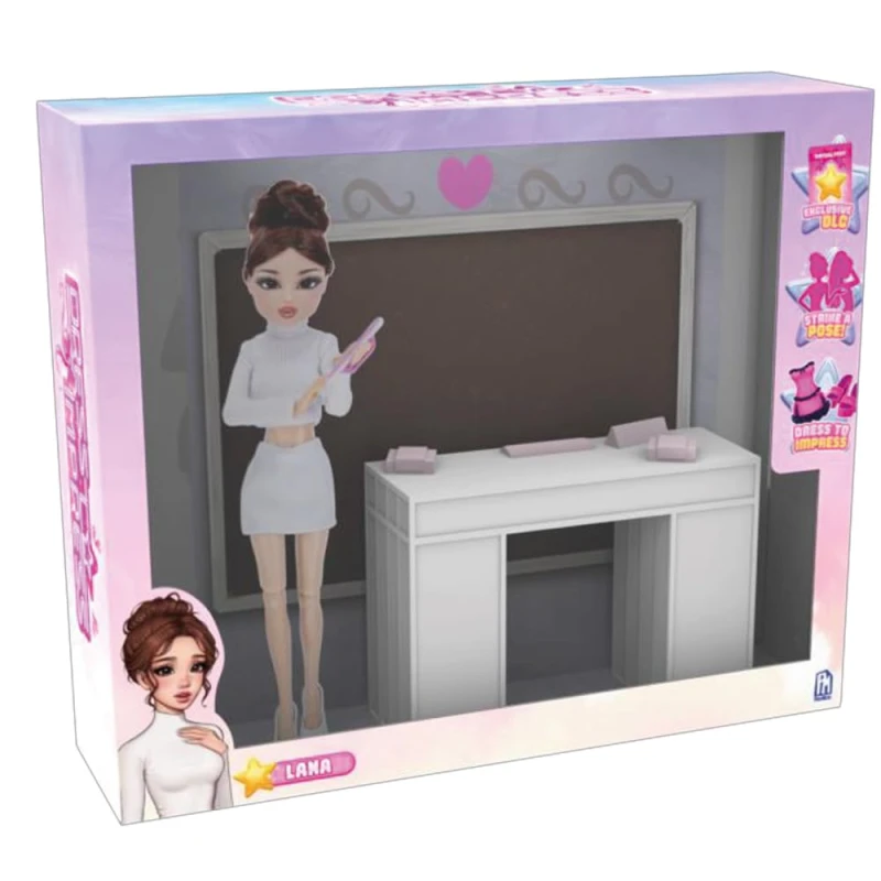 Image of Dress To Impress — Lana Deluxe Fashion Doll Set — Series 1 Wave 1 Red Pink