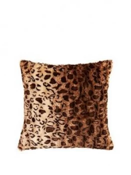 Image of Cascade Home Leopard Luxury Textured Cushion - Natural