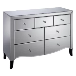 image of Palermo 3 Over 4 Drawer Chest Silver