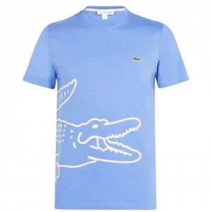 Lacoste Wrap Croc T-Shirt - TurquiBlue 776