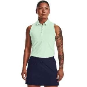 image of Under Armour Womens Zinger Sleeveless Polo Sea Mist M