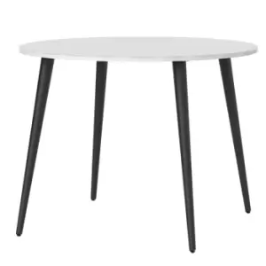 Image of Oslo Dining Table Small (100Cm) In White And Black Matt