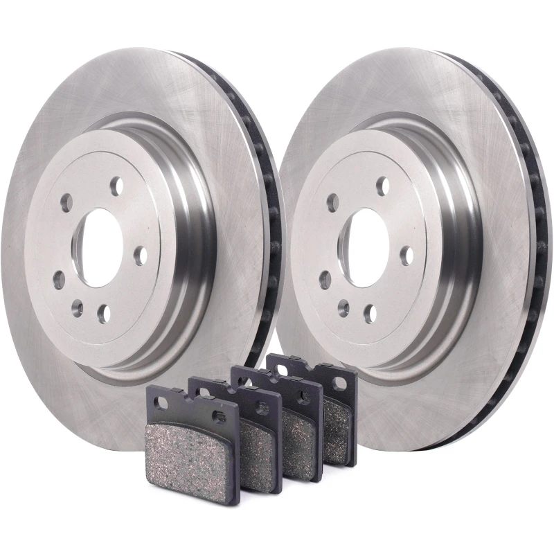 Image of RIDEX 3405B1844 Brake disc and pads set Rear Axle, Brake Disc Type: internally vented, excl. wear warning contact Brake Set,disc brakes (3405)