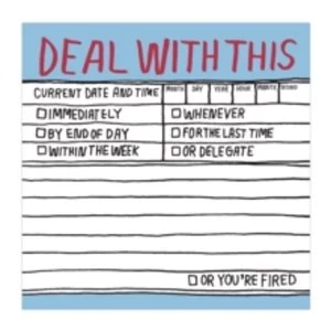 image of Deal with This Hand-Lettered Sticky Note