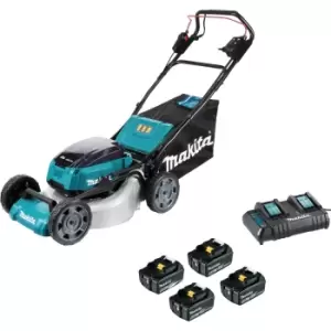 image of Makita DLM462PT4 460mm Cordless Brushless Lawnmower