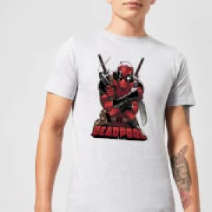 Image of Marvel Deadpool Ready For Action T-Shirt - Grey - 3XL
