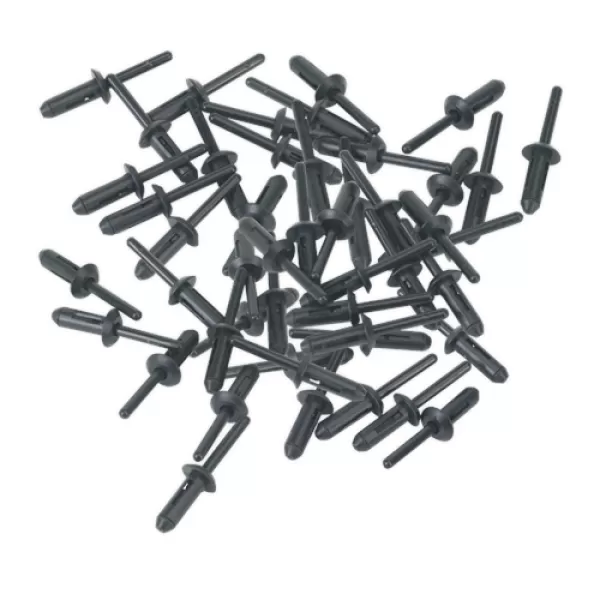 Image of Genuine SEALEY PR001 Plastic Rivet Ø6.6 x 17.2mm Pack of 50