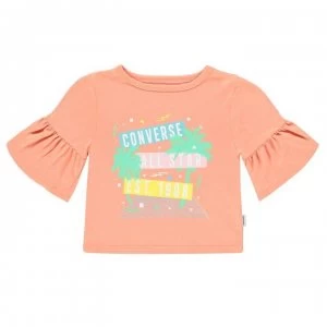 image of Converse Ruffle T-Shirt Junior Girls - Desert Flower