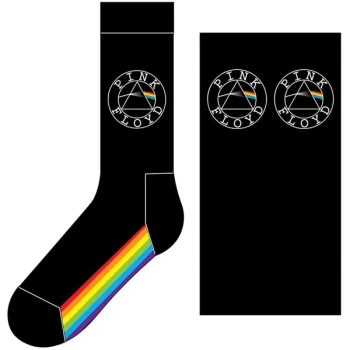 image of Pink Floyd - Spectrum Sole Unisex UK Size 7 - 11 Ankle Socks - Black