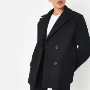 image of Missguided Petite Blazer Coat - Black