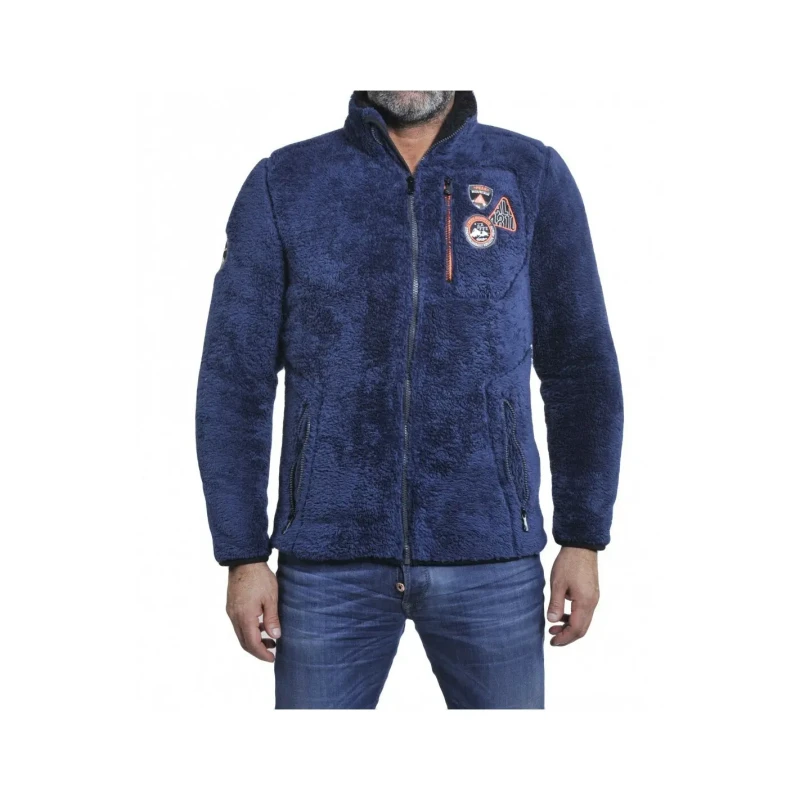 Image of Fleece jacket Peak Mountain coral sherpaCavian Bleu Male L