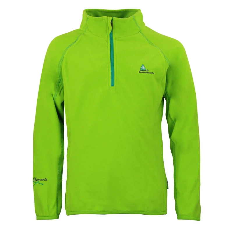 Image of Peak Mountain Micro fleece half zip sweatshirt for girls Peak Mountain Gafine Vert Female 16 ans GAFINE/AF-VERT LIME
