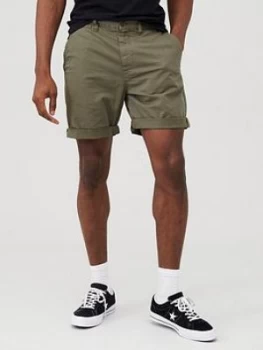 image of Superdry International Chino Shorts - Olive Size 38, Men