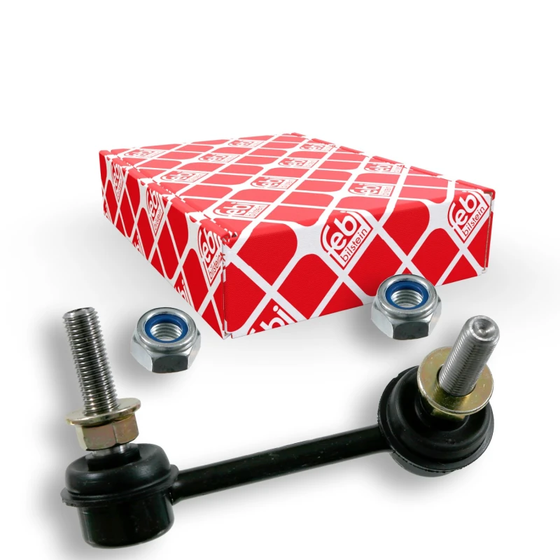 Image of FEBI BILSTEIN 21811 Anti-roll bar link OE Turbo NEW, Front Axle Left Metal Link Stabiliser (3229)